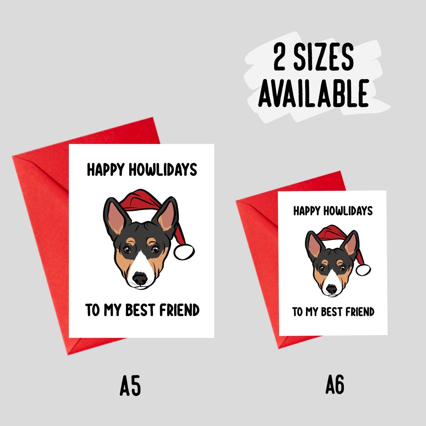 Basenji Christmas Card