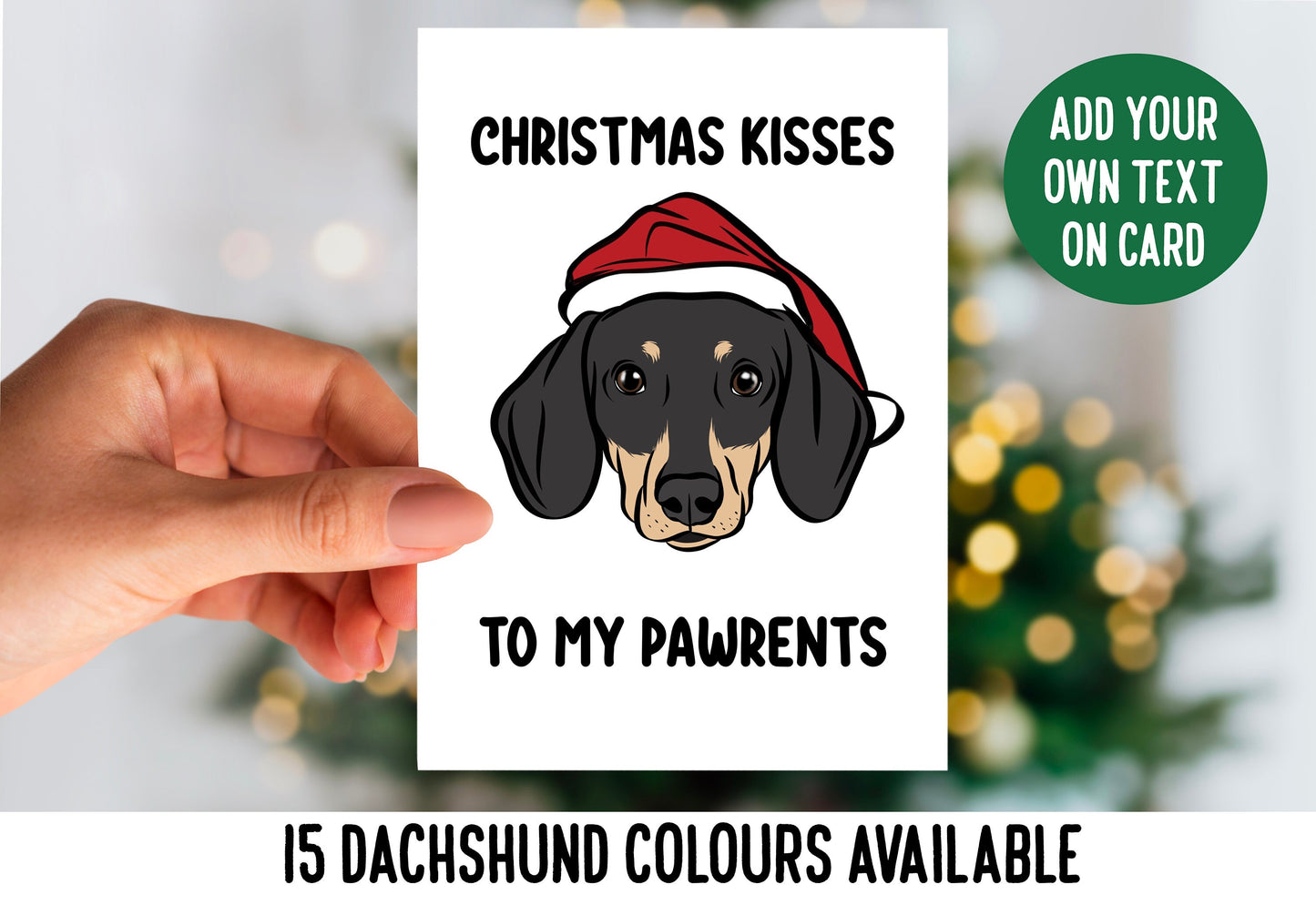 Dachshund Christmas Card
