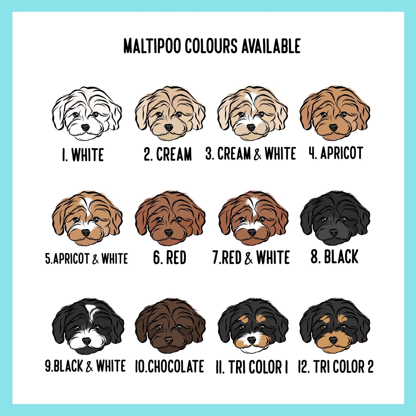 Cute Maltipoo Christmas Card