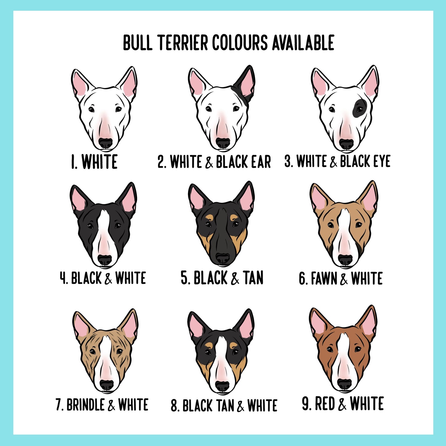 Bull Terrier Merry Christmas Card