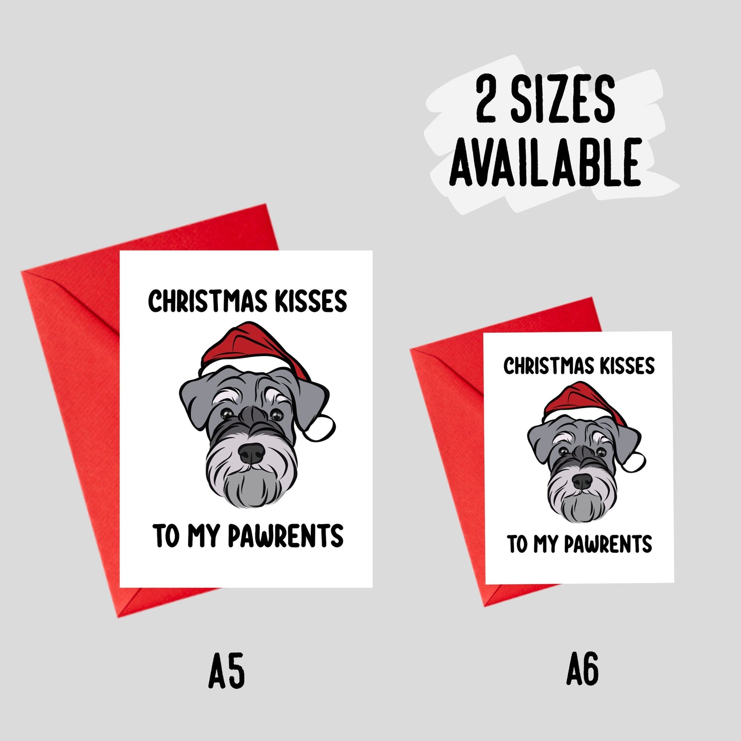 Miniature Schnauzer Christmas Card