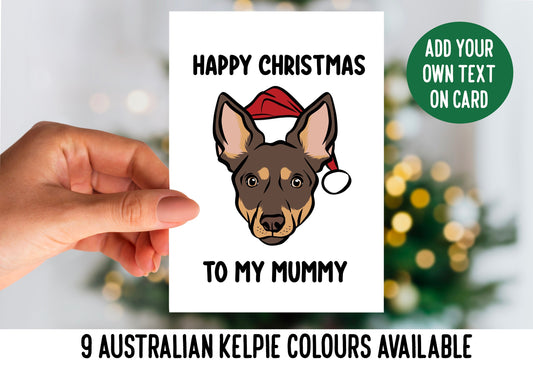 Australian Kelpie Christmas Card