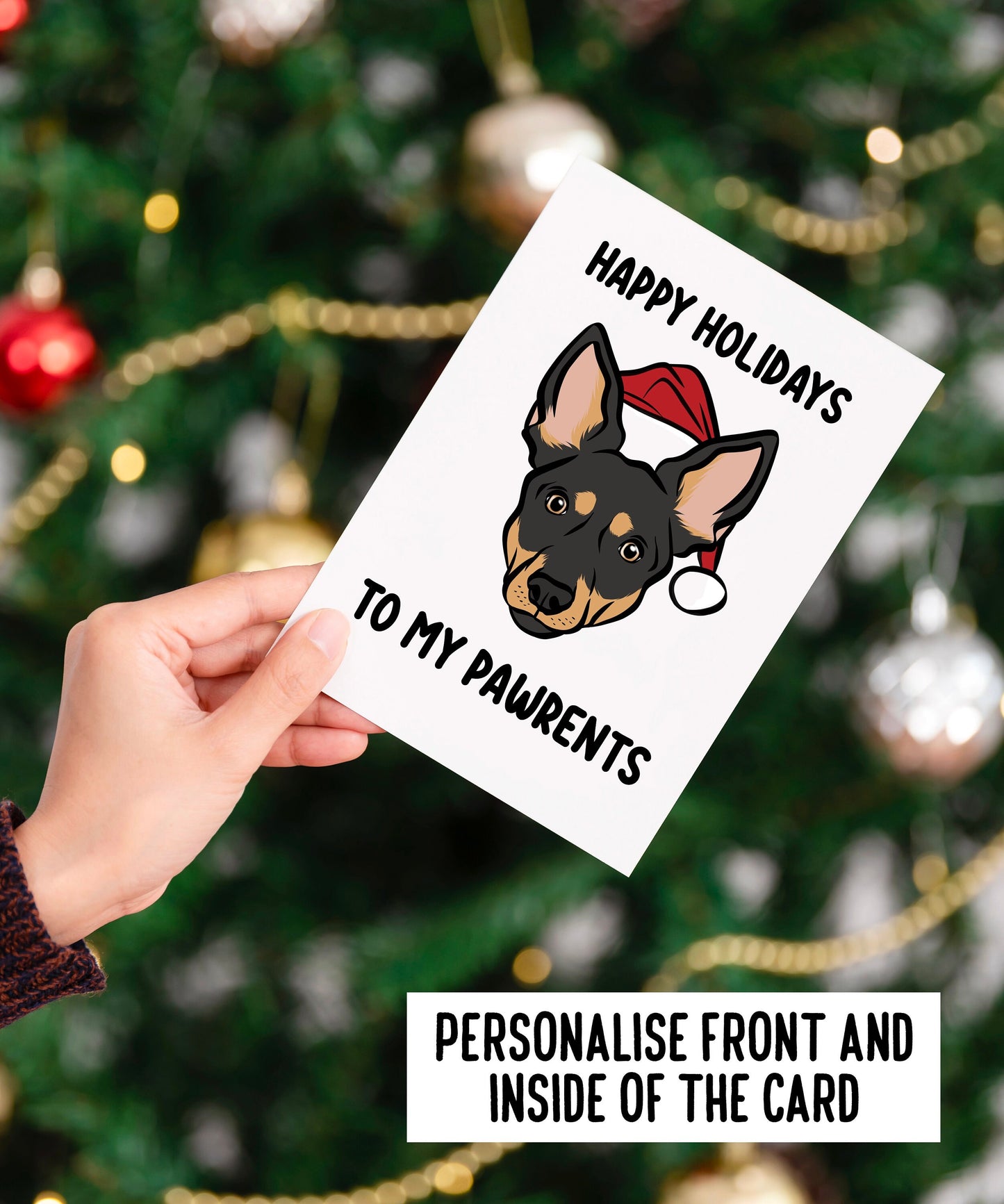 Australian Kelpie Christmas Card