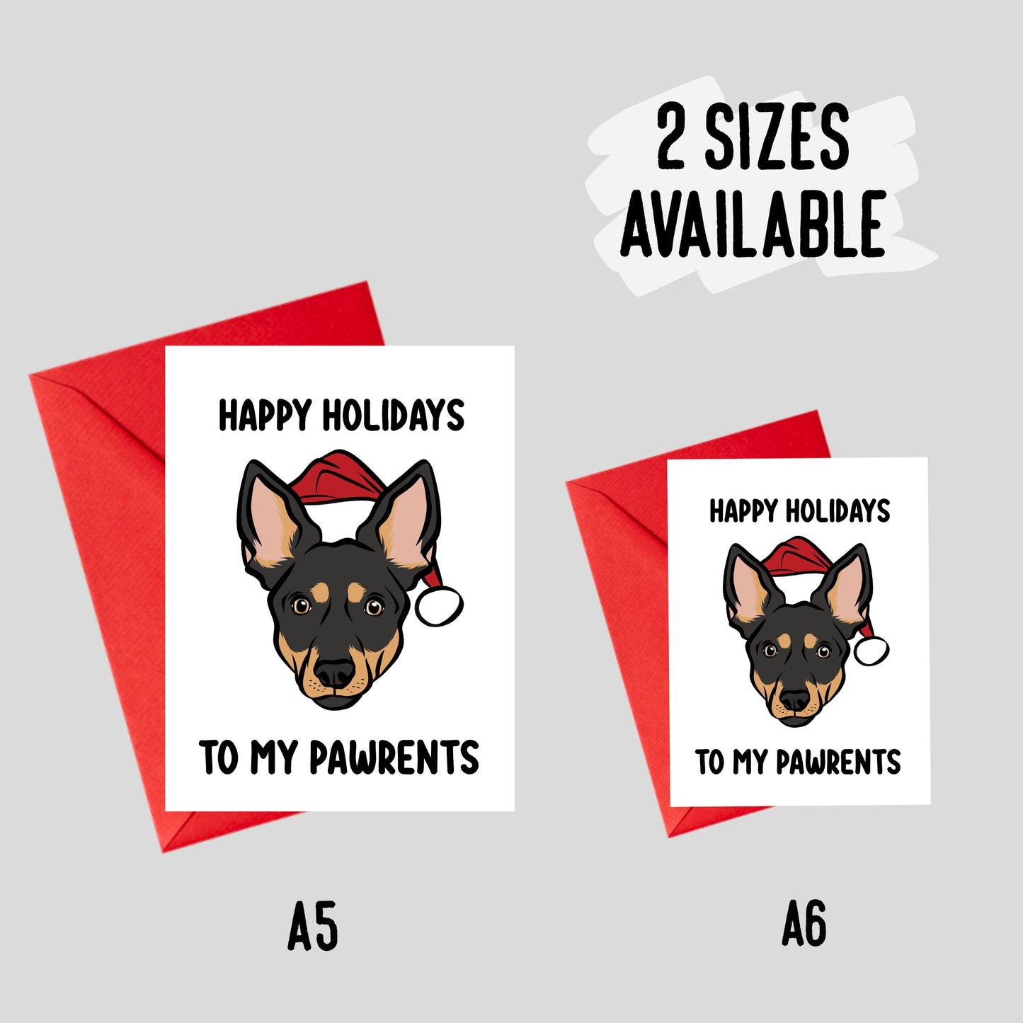 Australian Kelpie Christmas Card