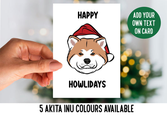 Akita Inu Christmas Card