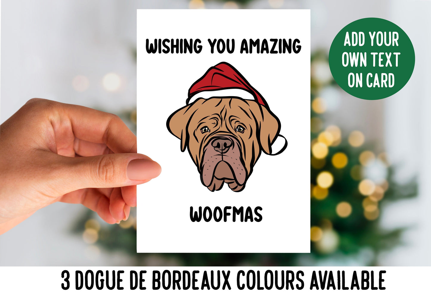 Dogue de Bordeaux Christmas Card
