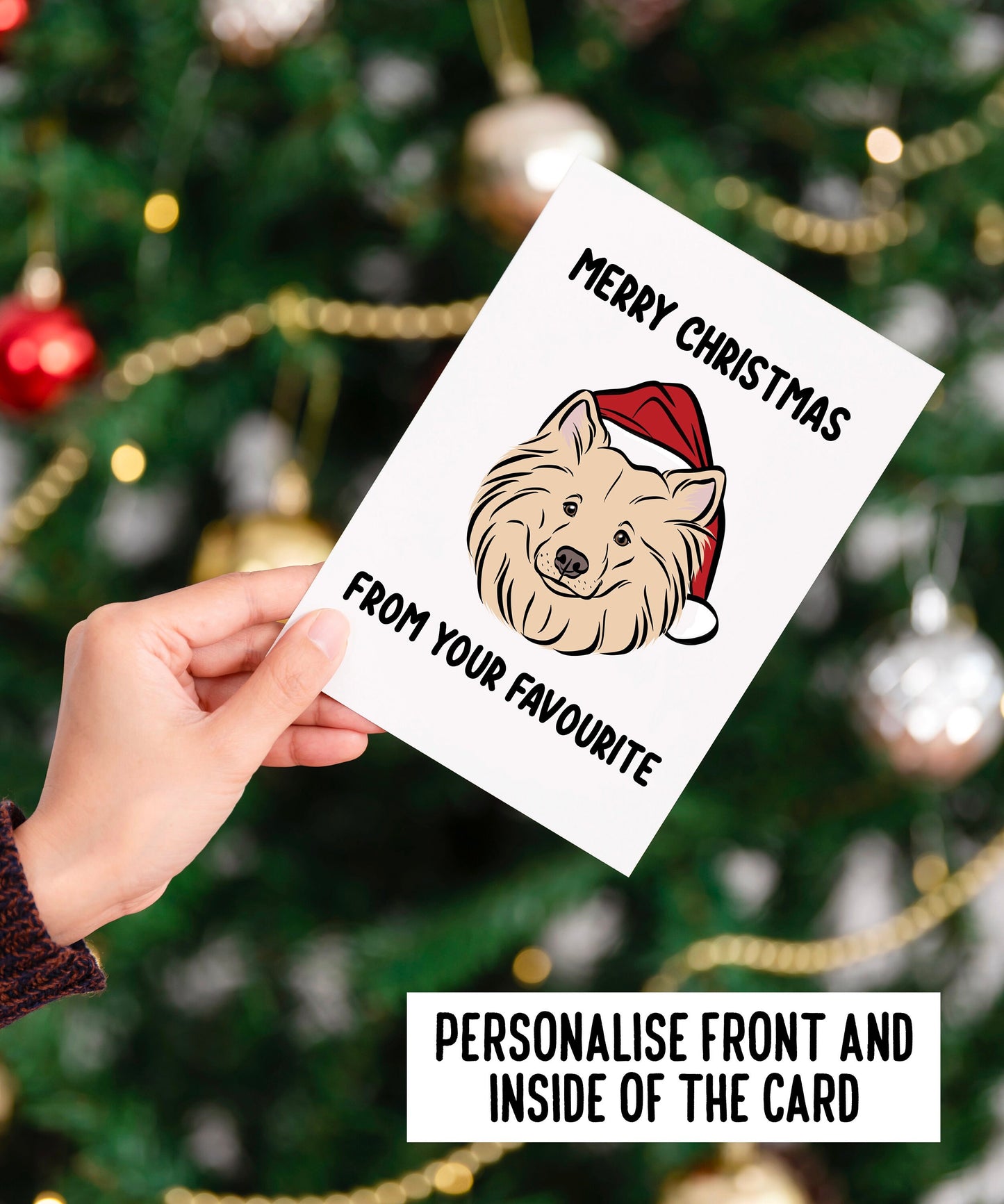 Samoyed Christmas Card