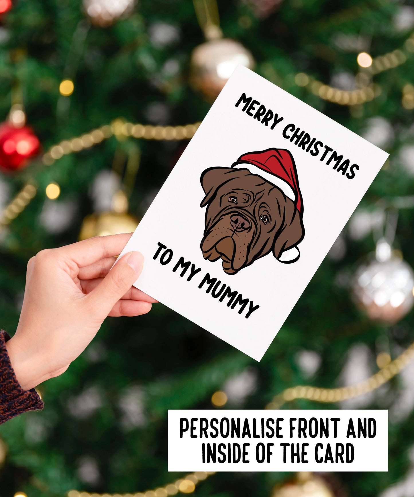 Dogue de Bordeaux Christmas Card
