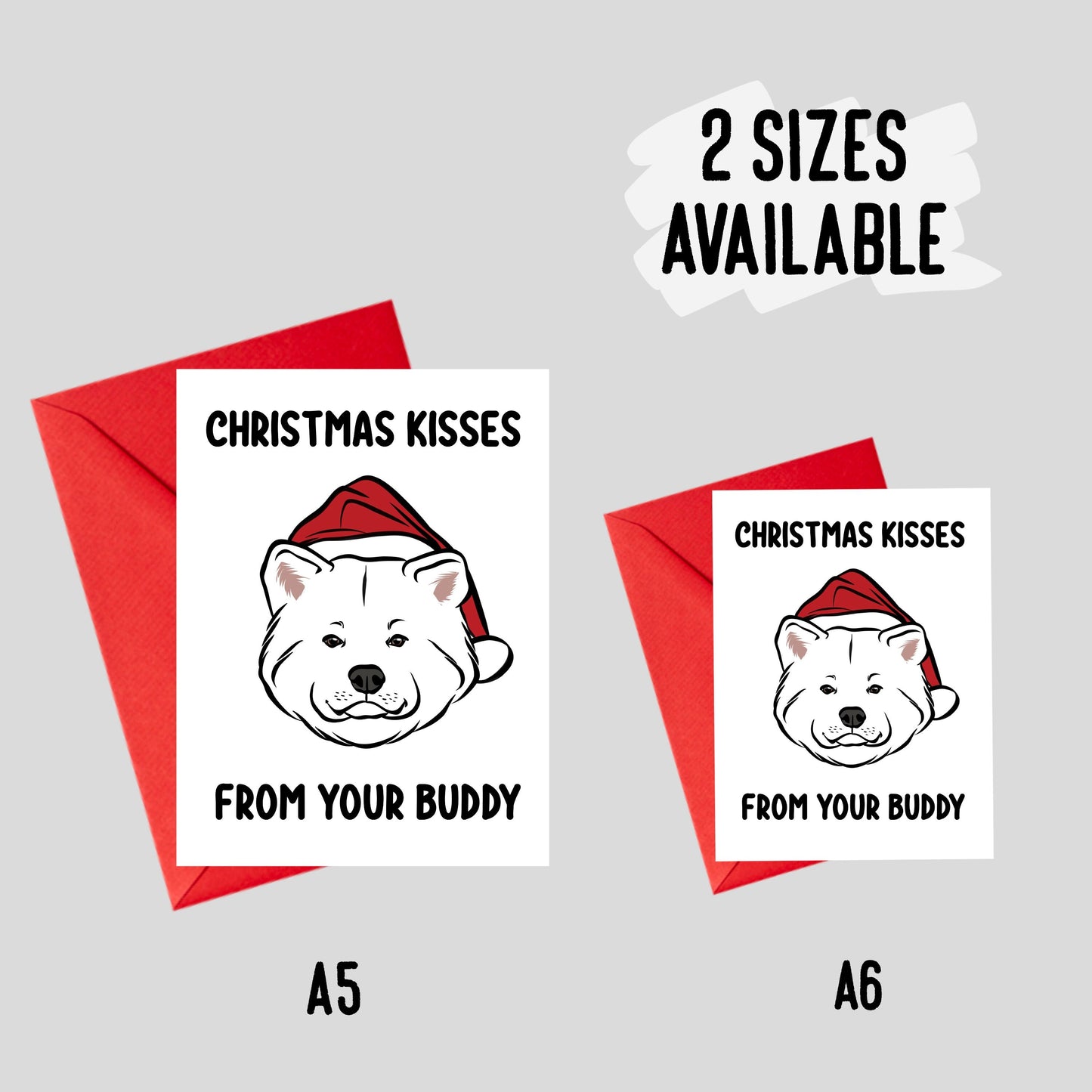 Akita Inu Christmas Card