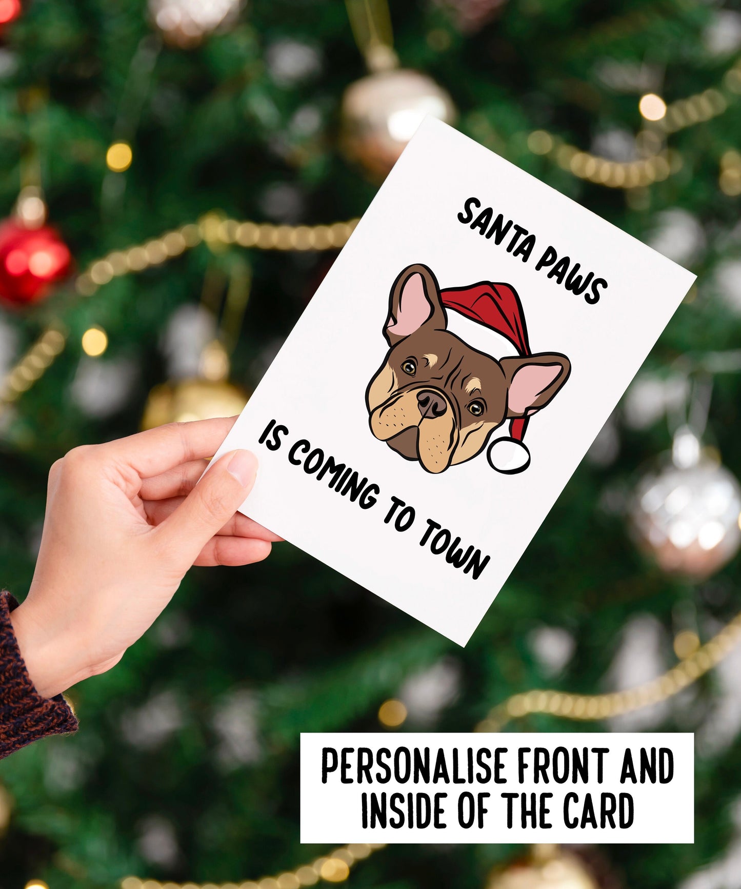 French Bulldog Christmas Card
