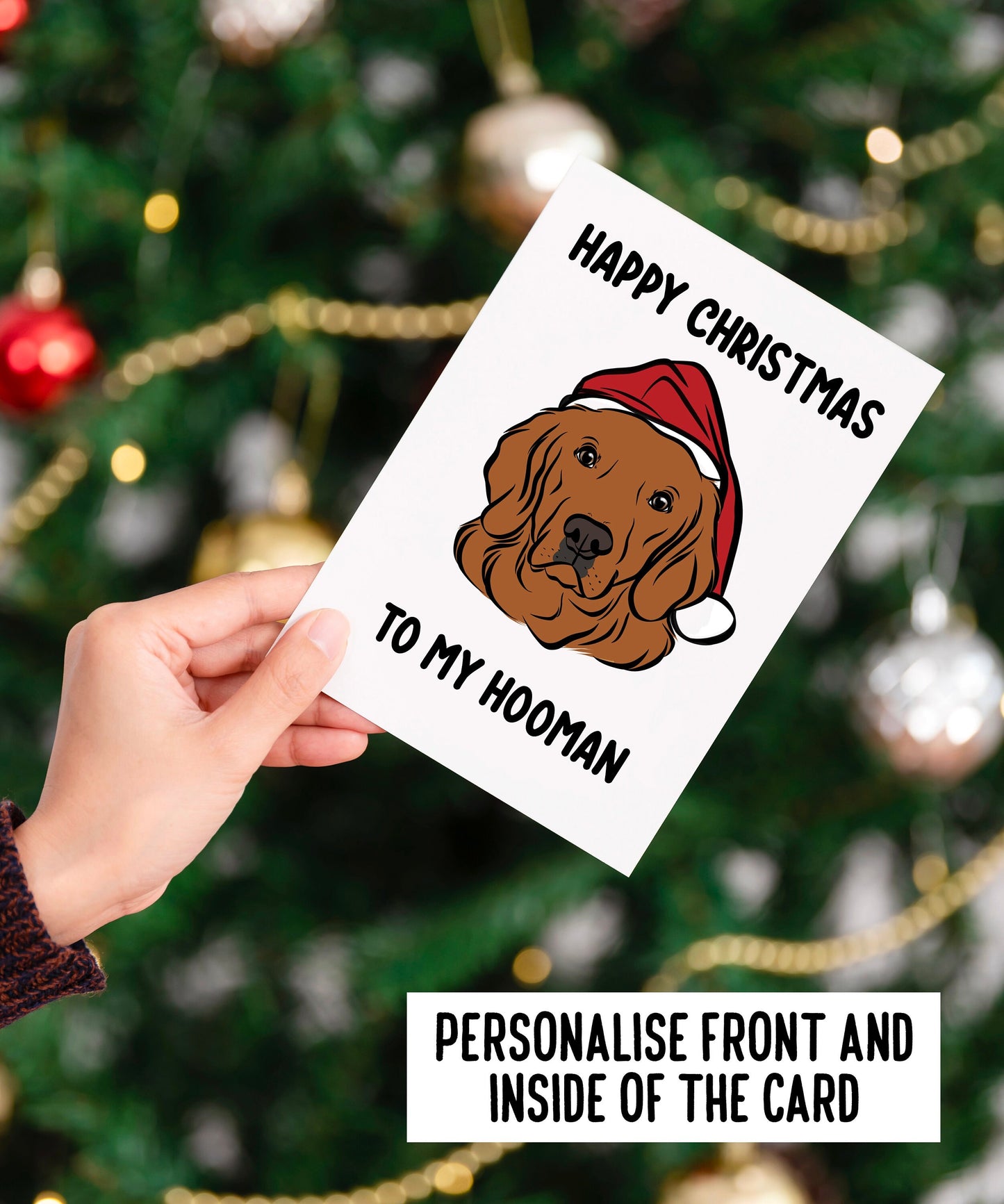 Golden Retriever Christmas Card