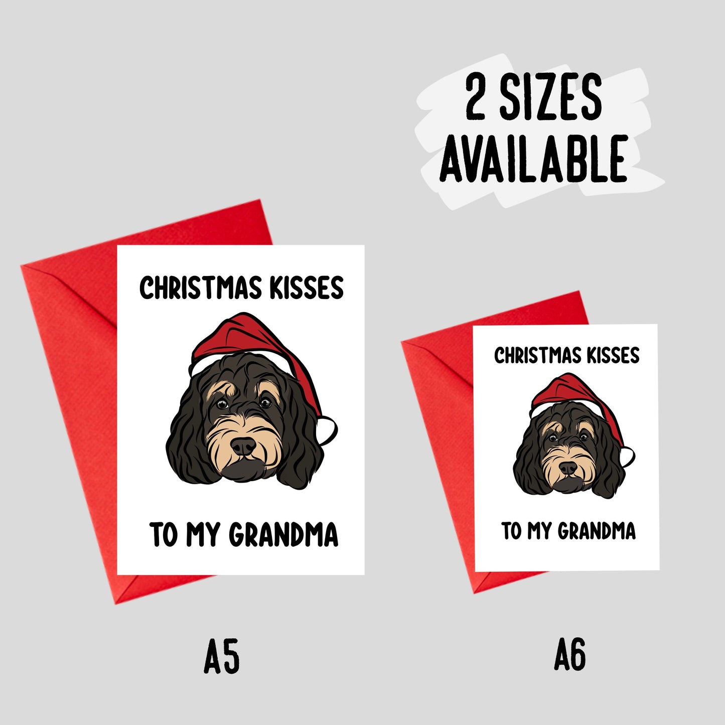 Cockapoo Face Christmas Card