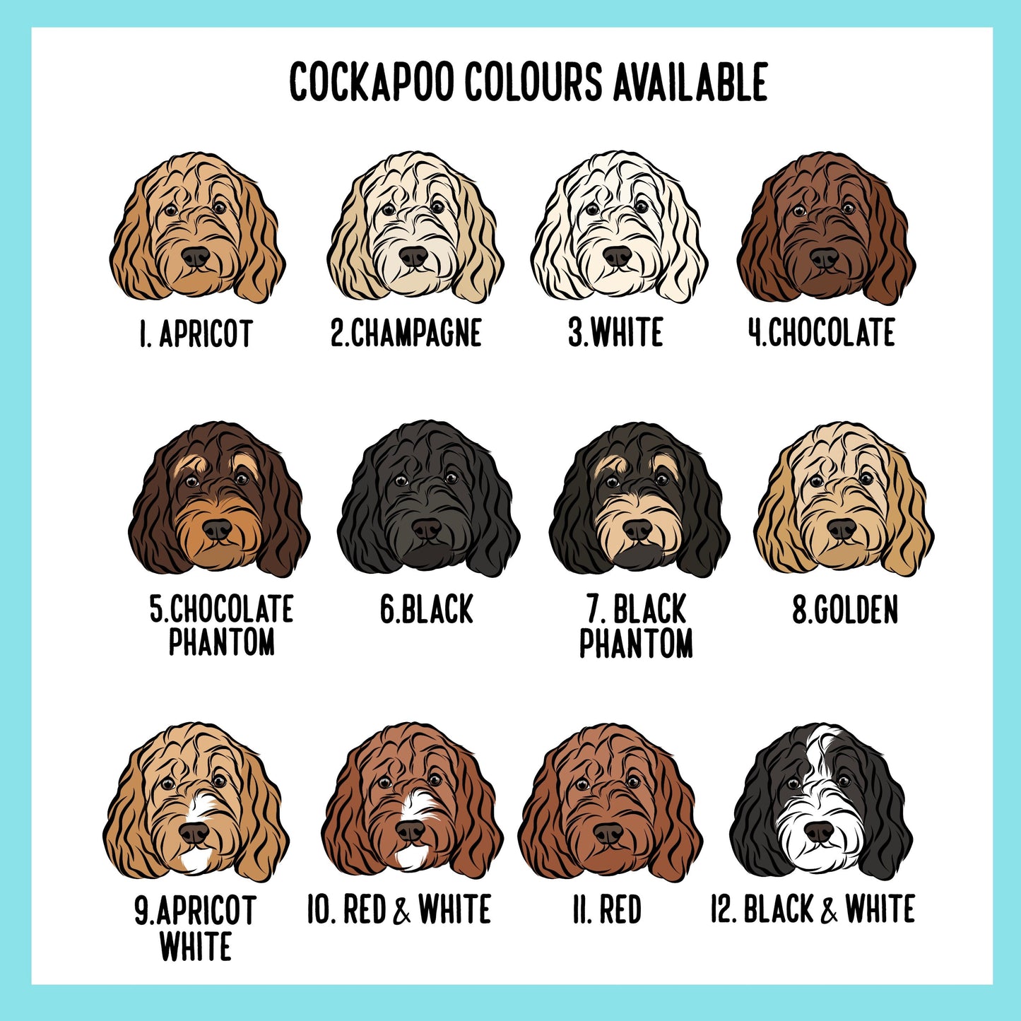 Cockapoo Face Christmas Card