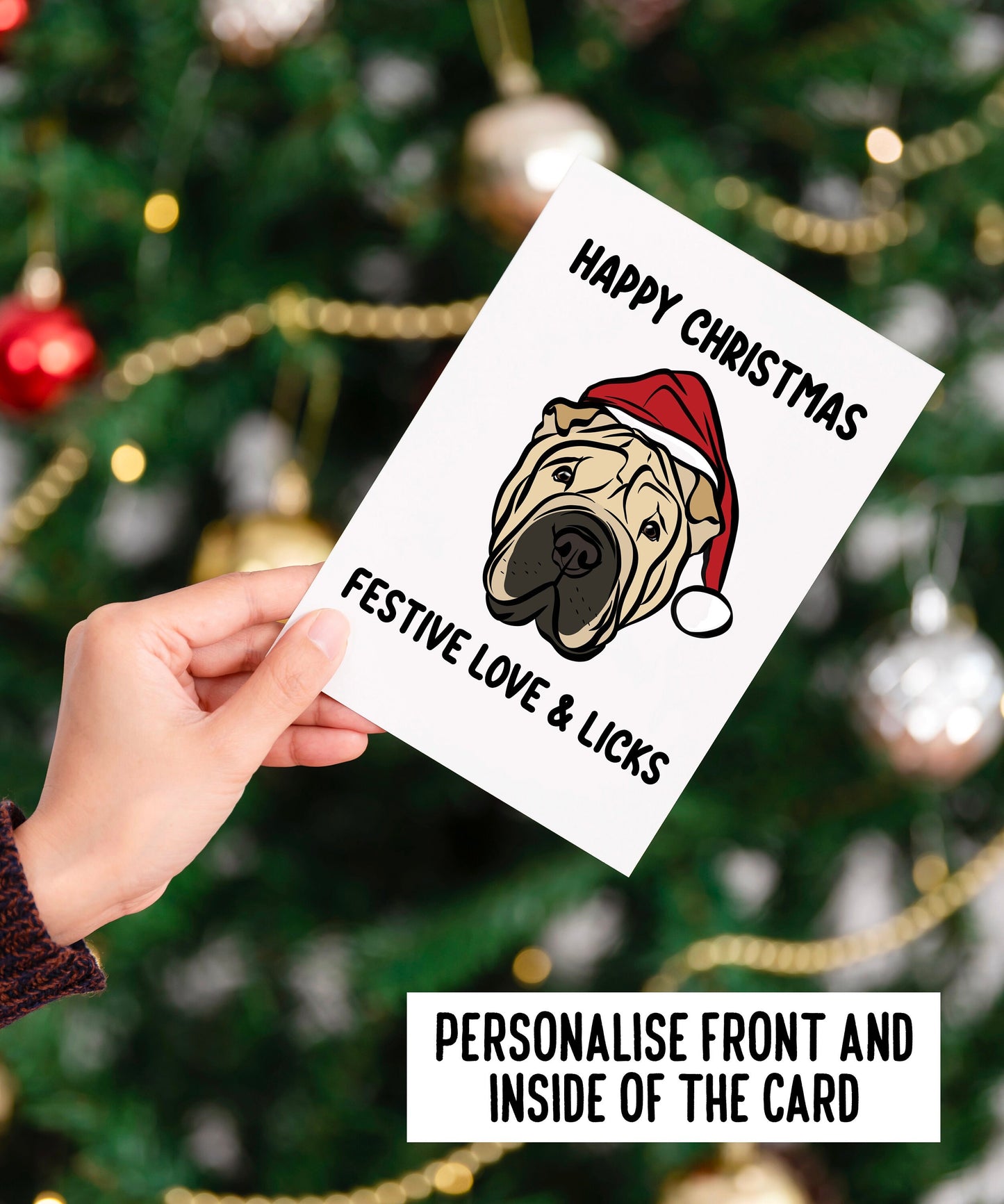 Shar Pei Merry Christmas Card