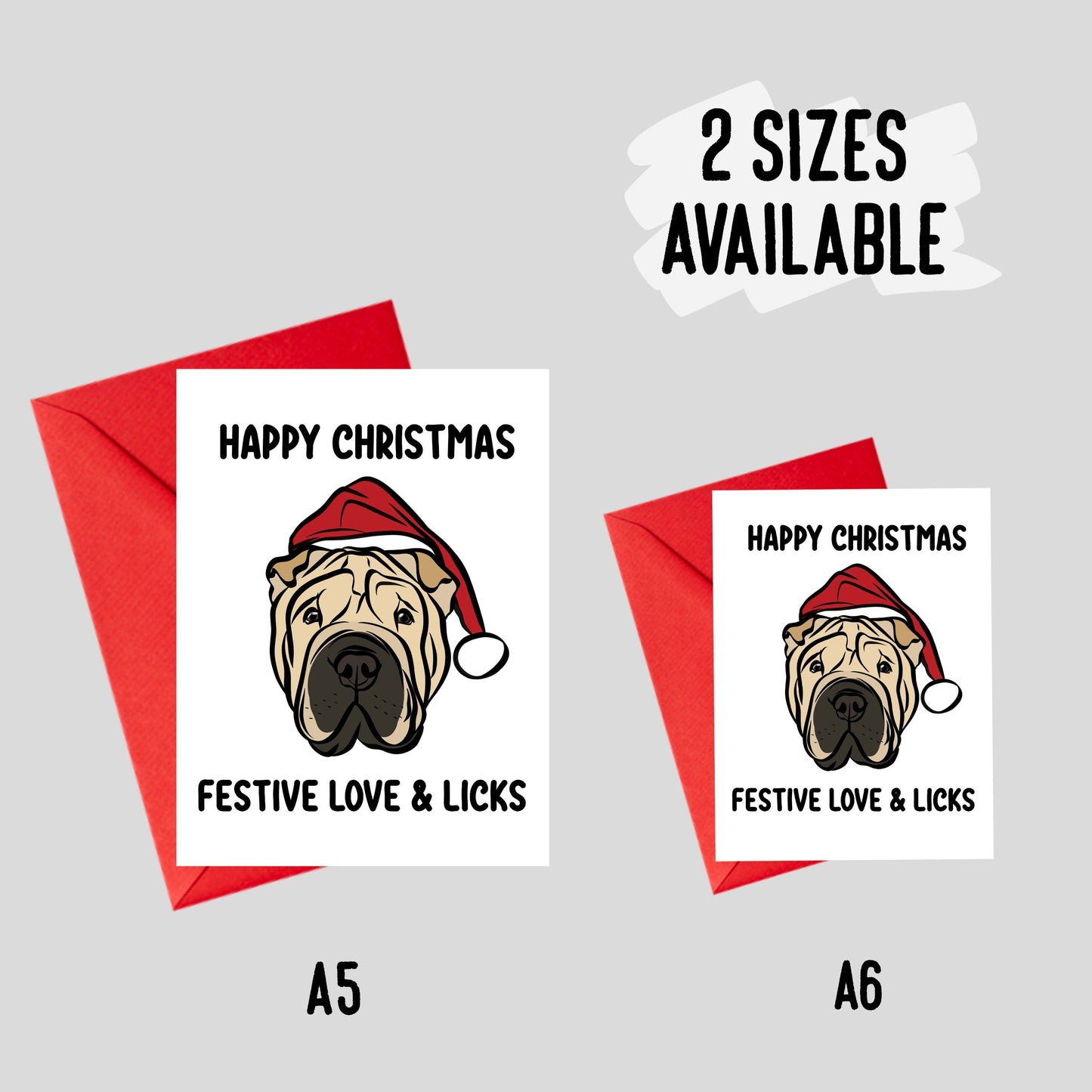 Shar Pei Merry Christmas Card