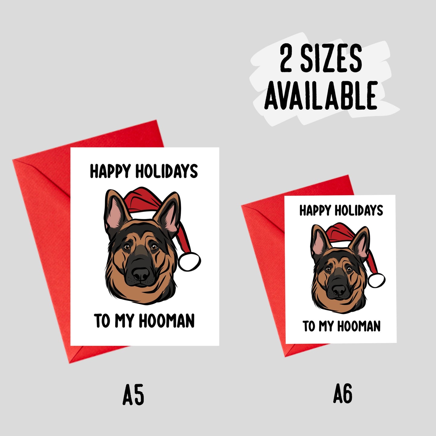 German Shepherd Christmas Card