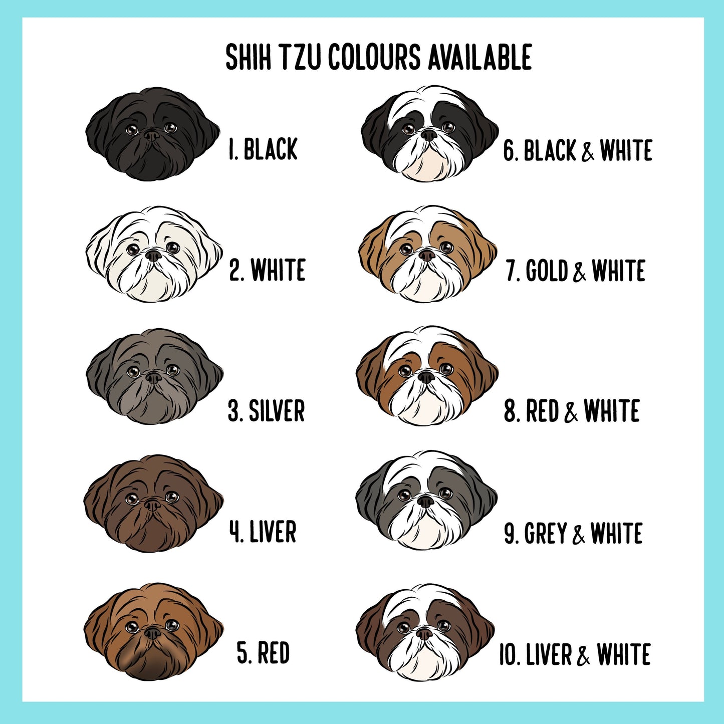Shih Tzu Dog Christmas Card