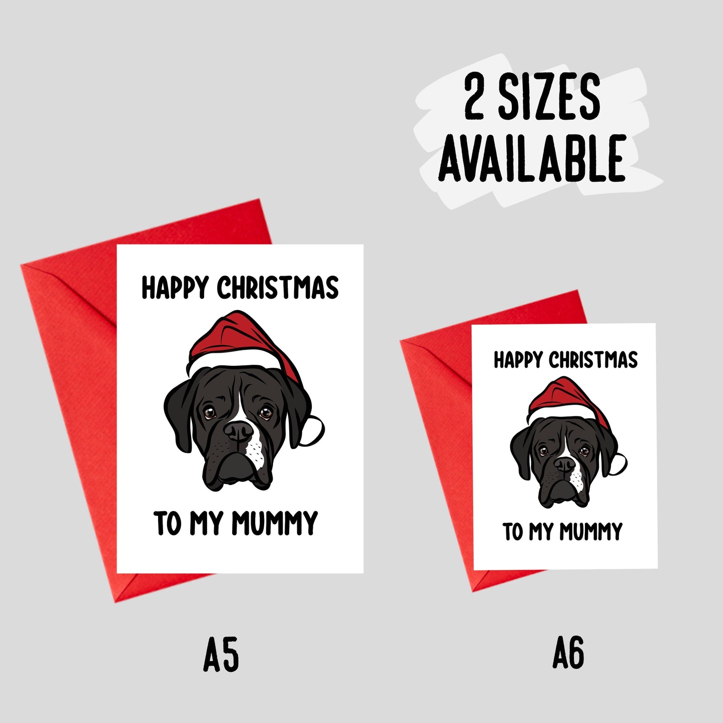 Boxer Dog Christmas Card