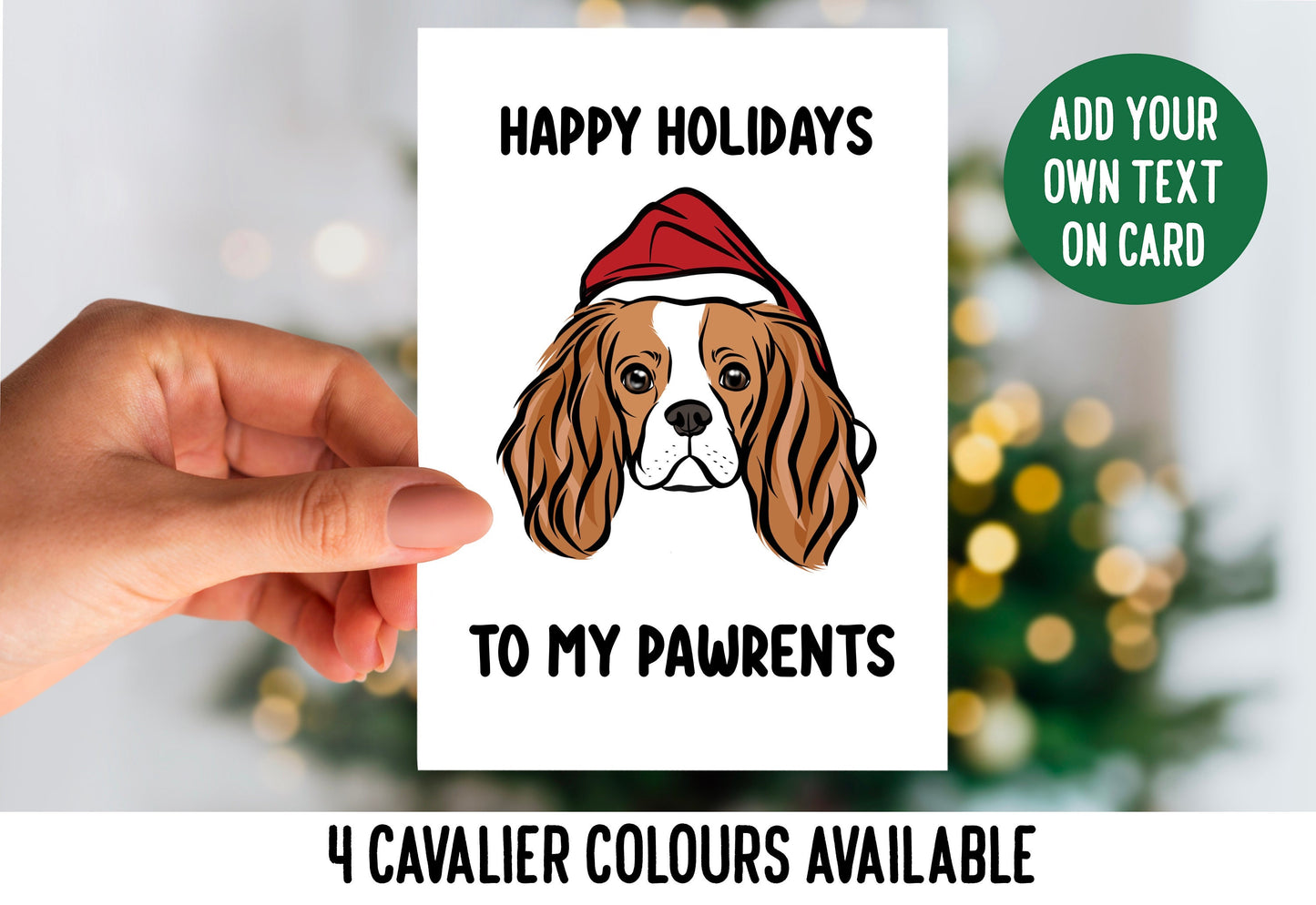 Cavalier King Charles Spaniel Christmas Card