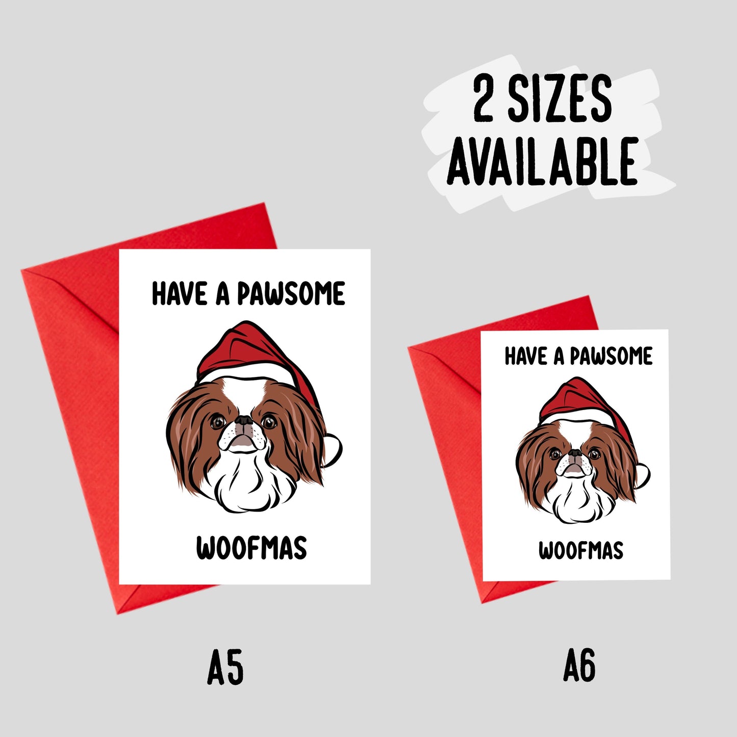 Japanese Chin Christmas Card
