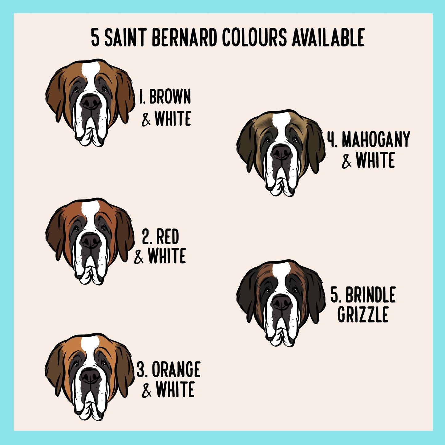 Saint Bernard Christmas Card
