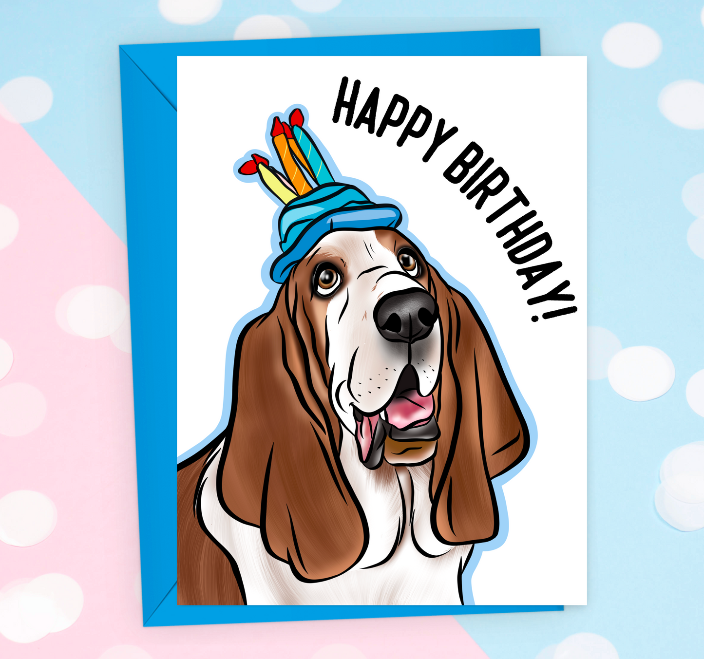 Basset Hound Birthday Card