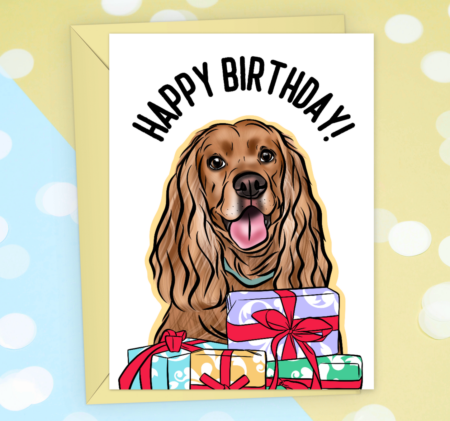 Cocker Spaniel Birthday Card