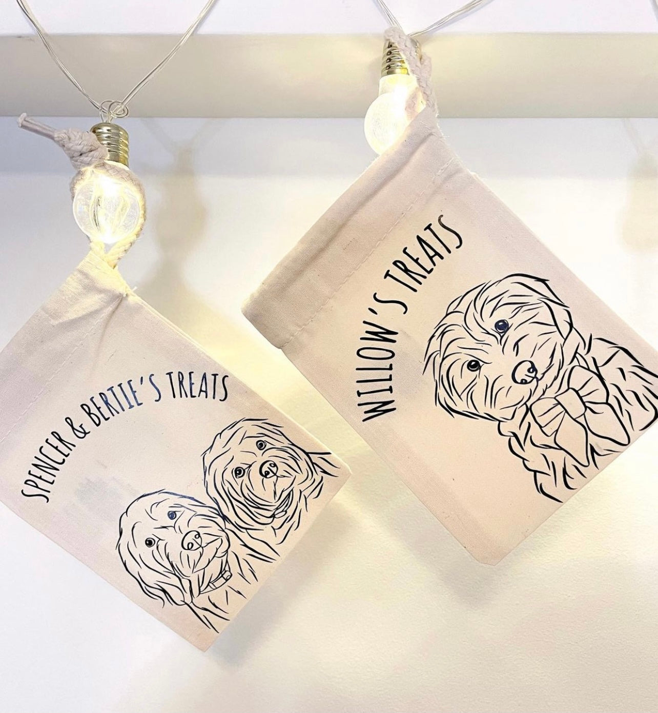 Pet Portrait Treat Bag (Beige)