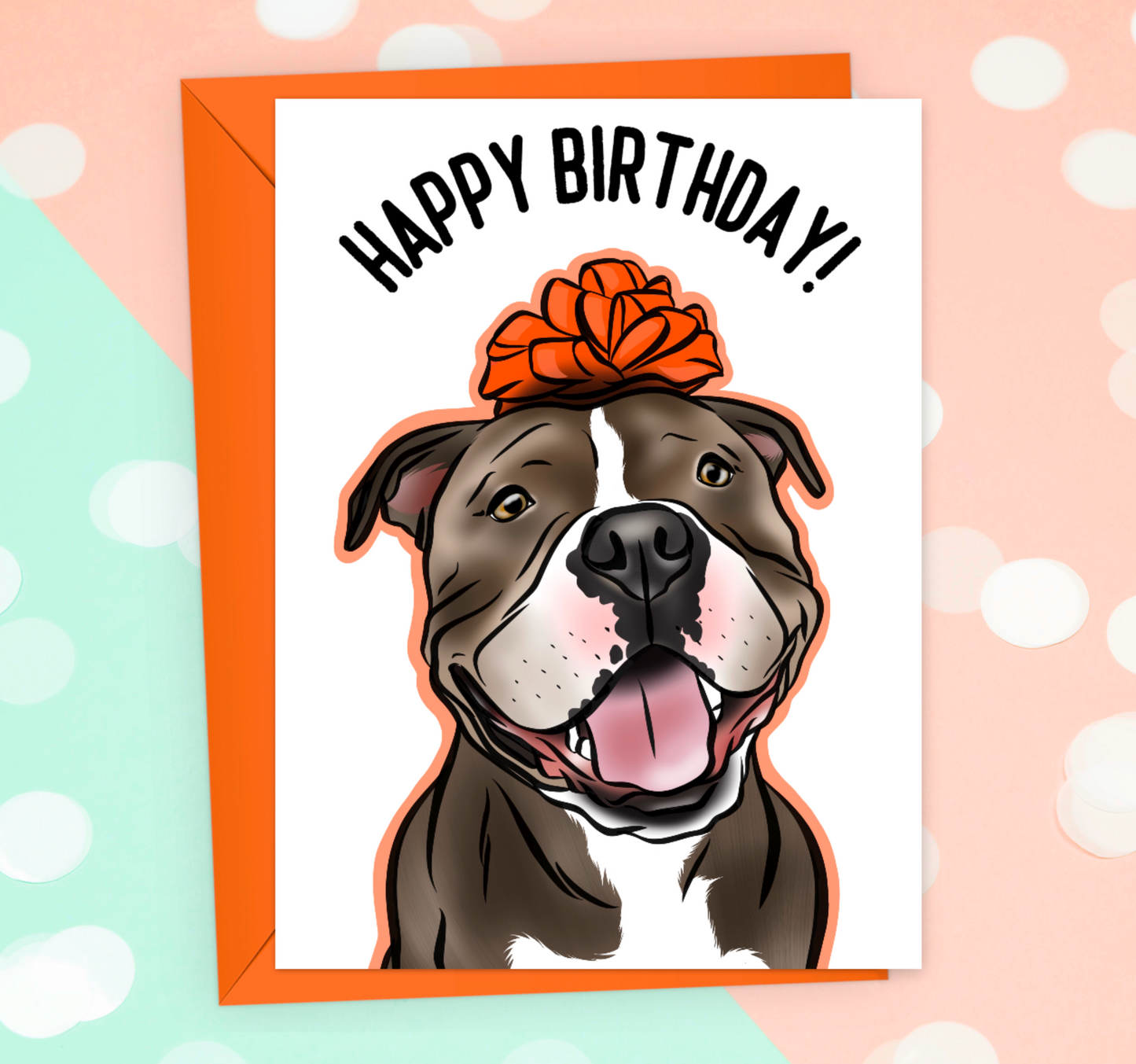 American Bully Birthday Card