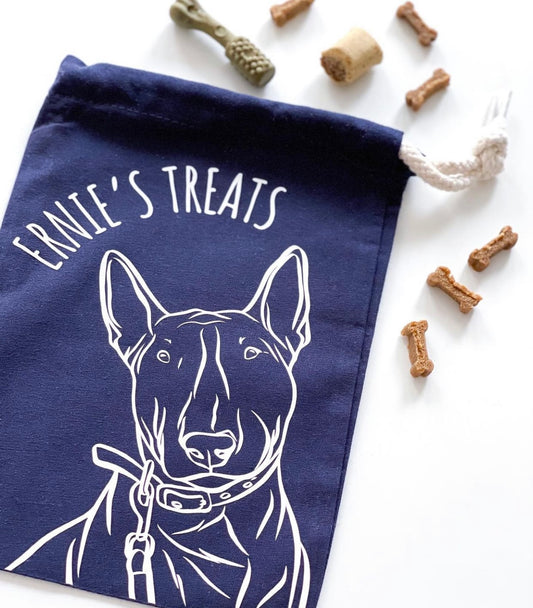 Pet Portrait Treat Bag (Navy)