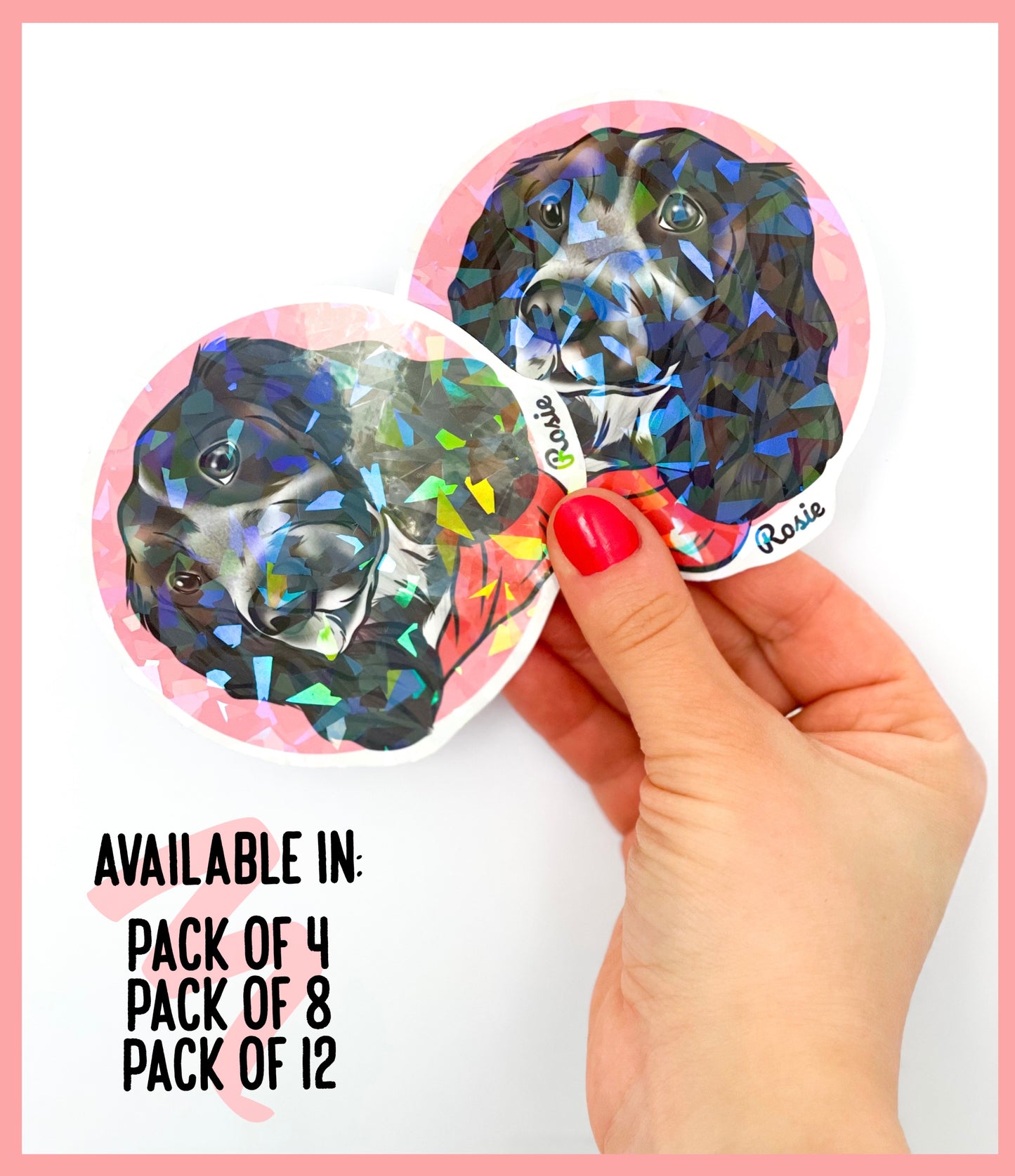 Holographic Stickers (4 x Medium)