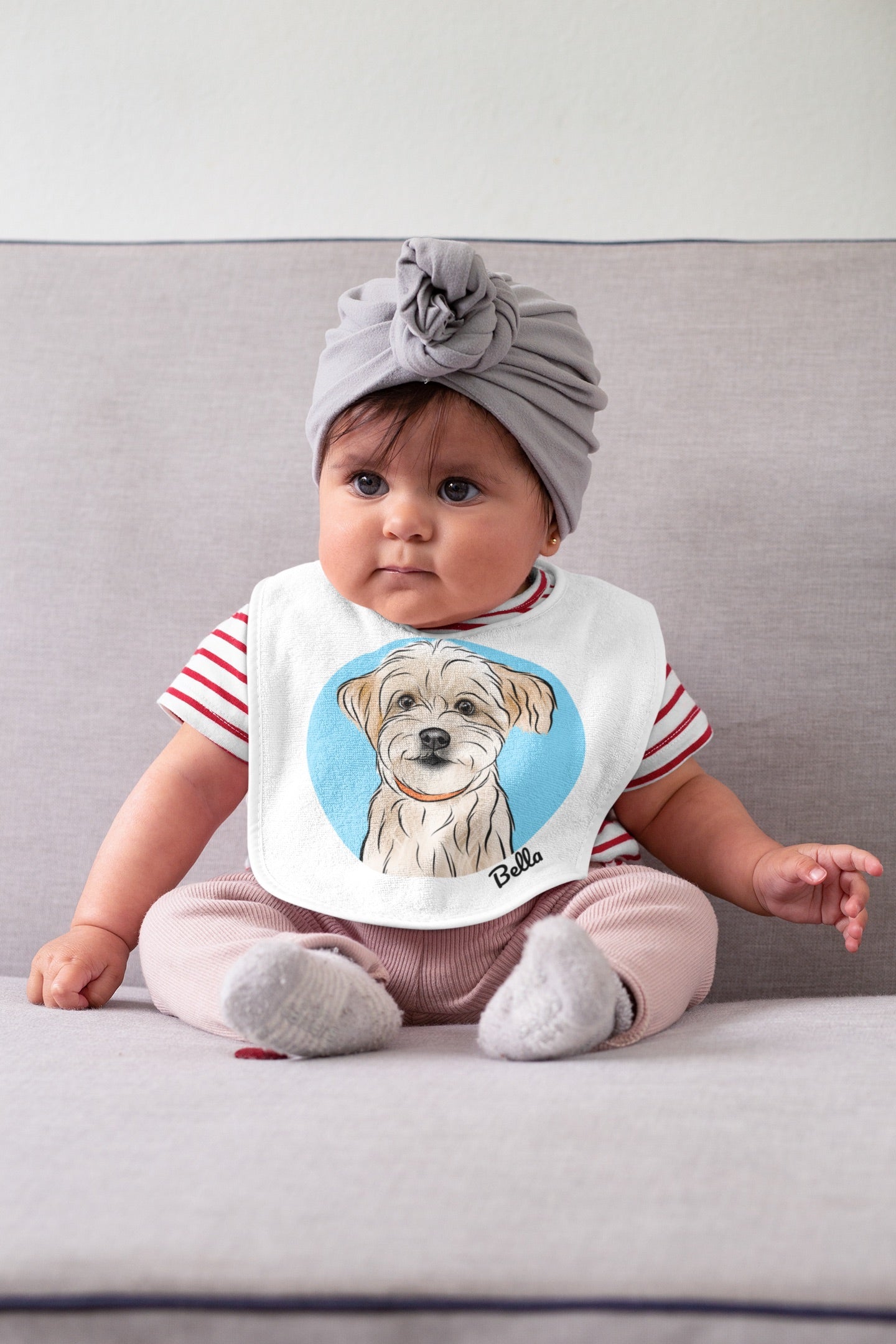 Pet Portrait Baby Bib