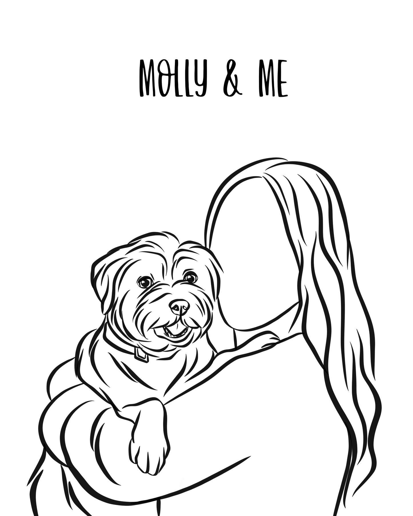 Outline Pet & Human Portrait