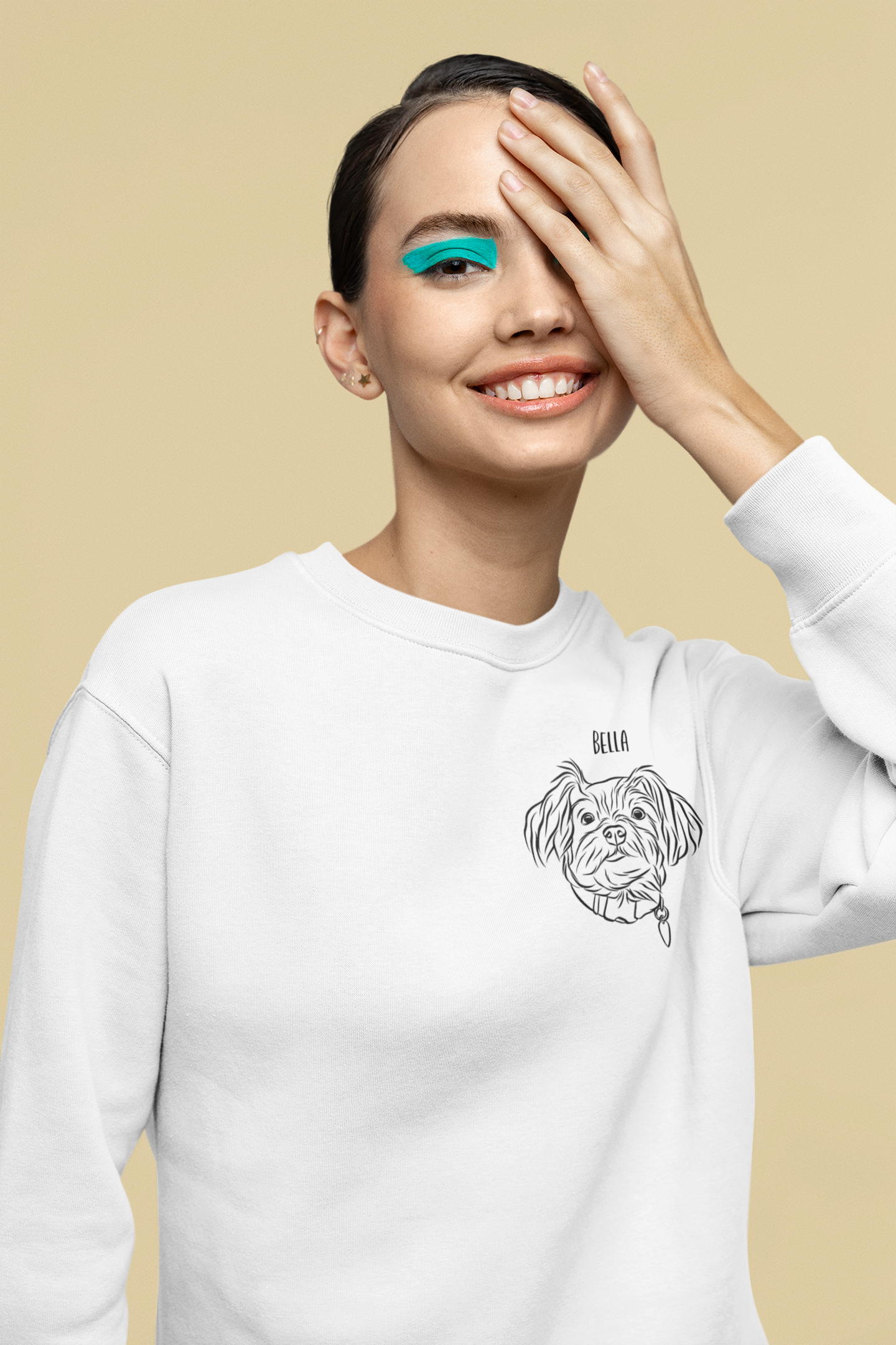 Outline Pet Portrait Sweatshirt (White)