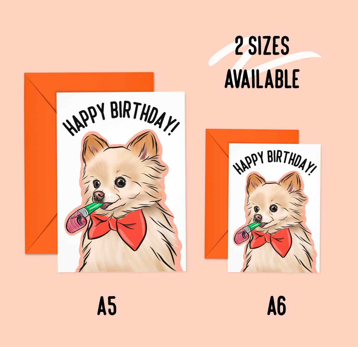 Pomeranian Birthday Card