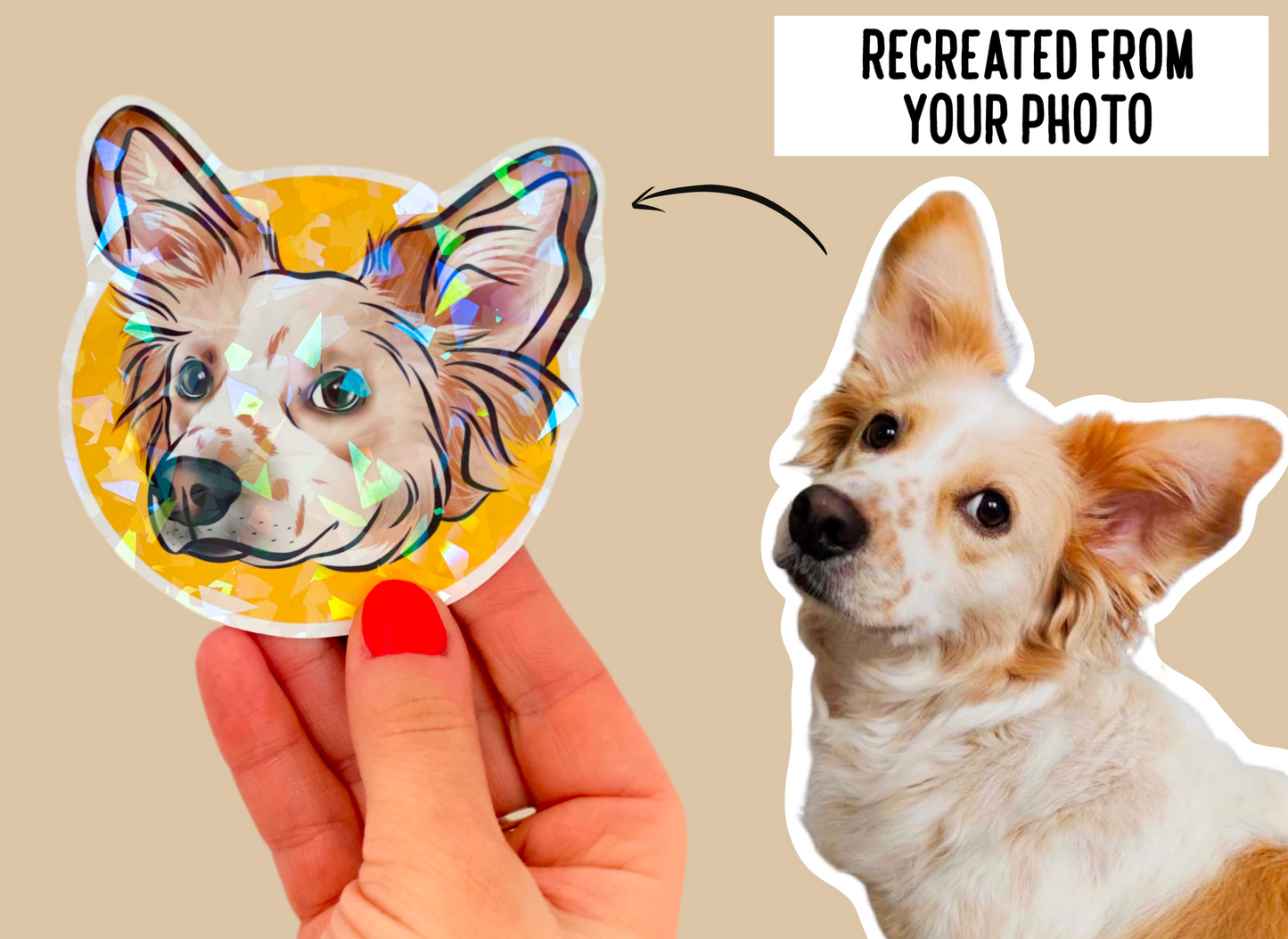 Holographic Stickers (4 x Medium)