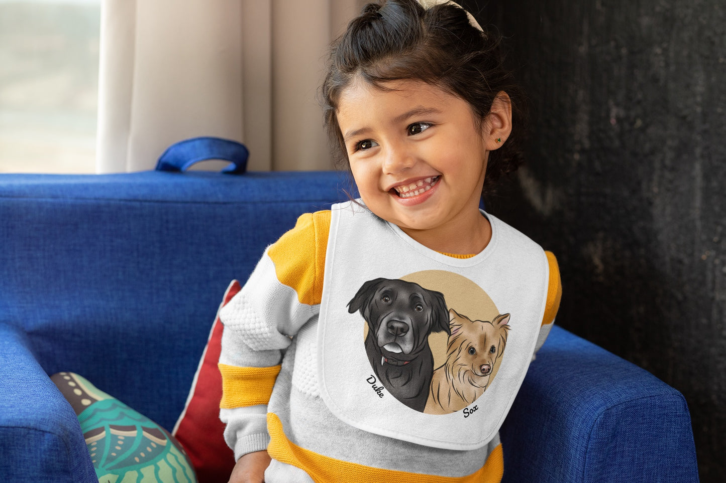 Pet Portrait Baby Bib