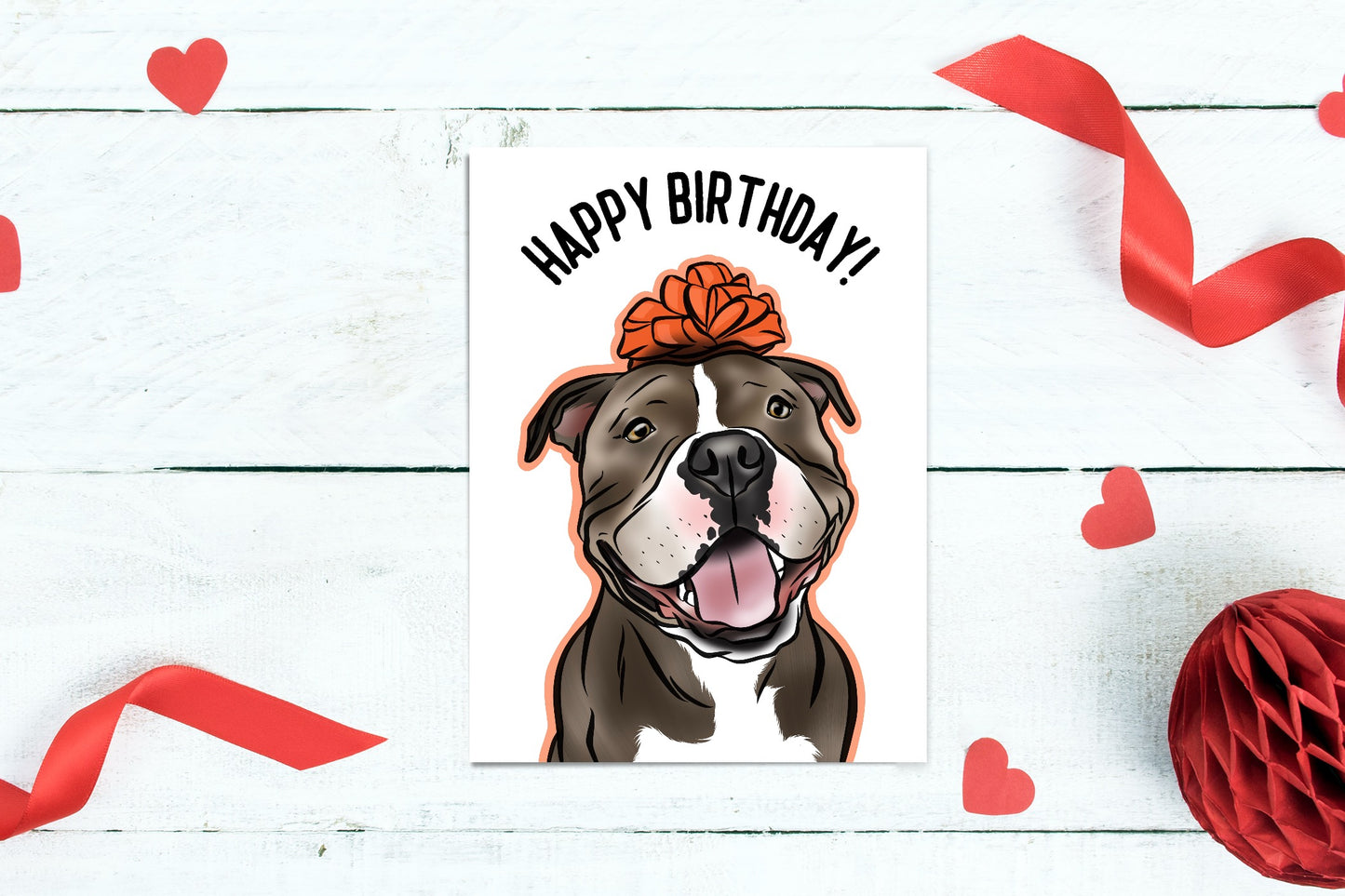 American Bully Birthday Card