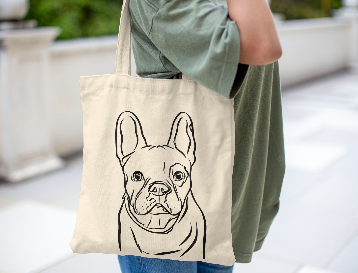 Pet Portrait Eco Tote Bag (Beige)