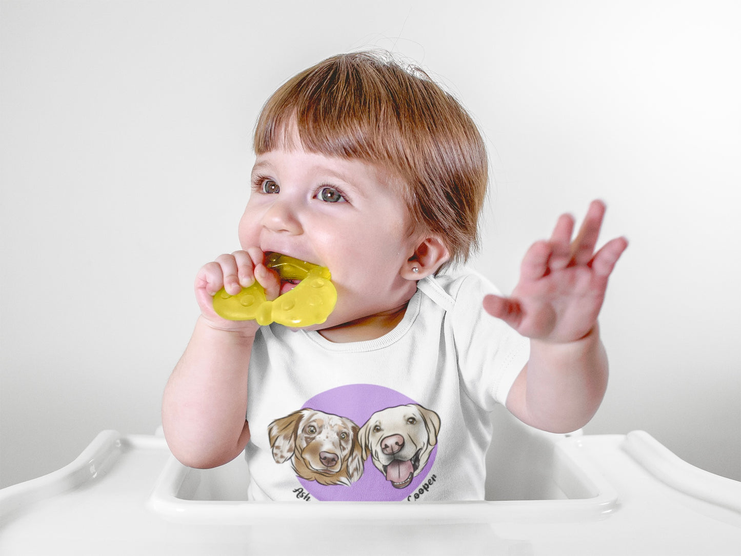 Pet Portrait Baby Onesie (White)