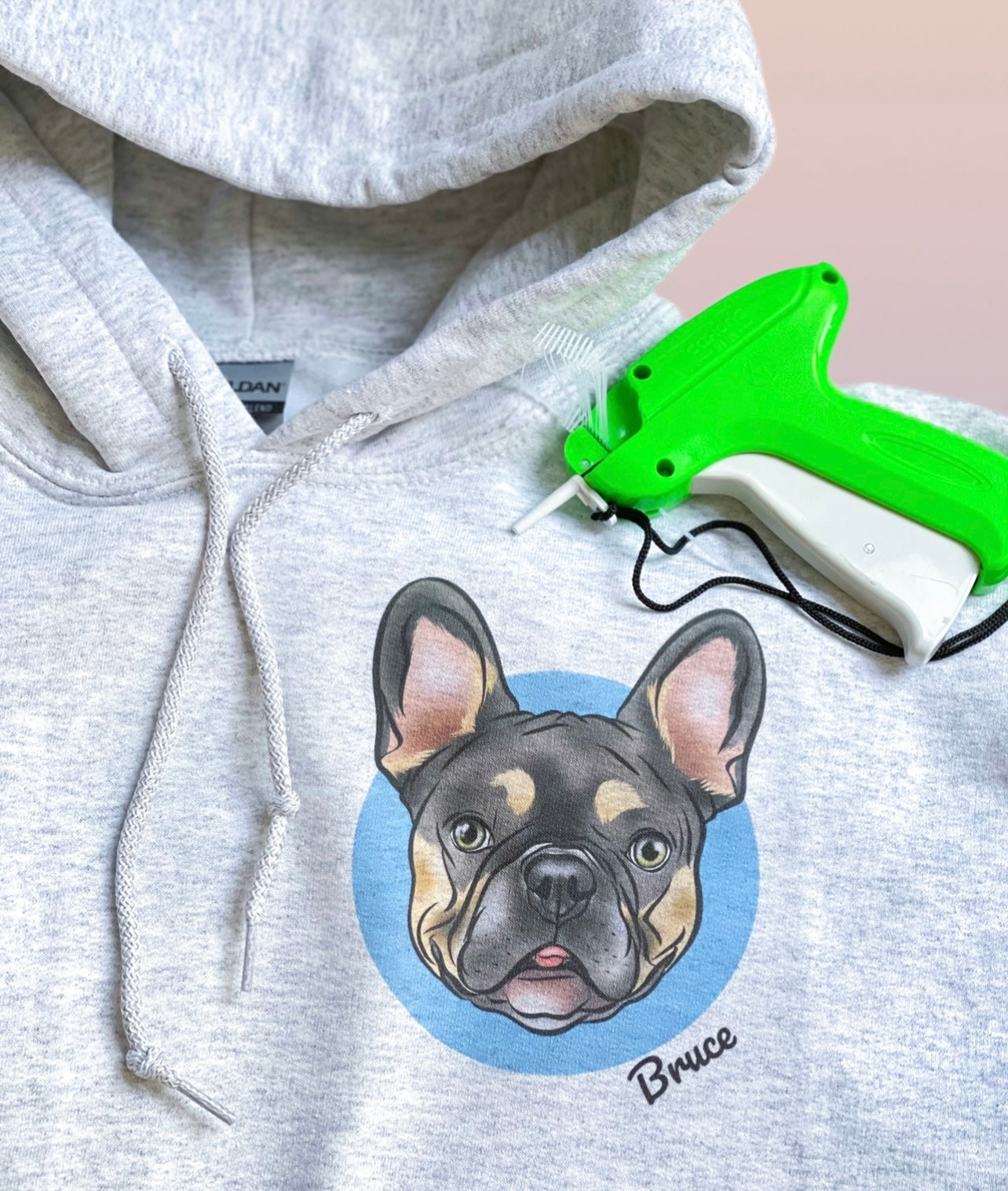 Pet Portrait Hoodie (Grey)