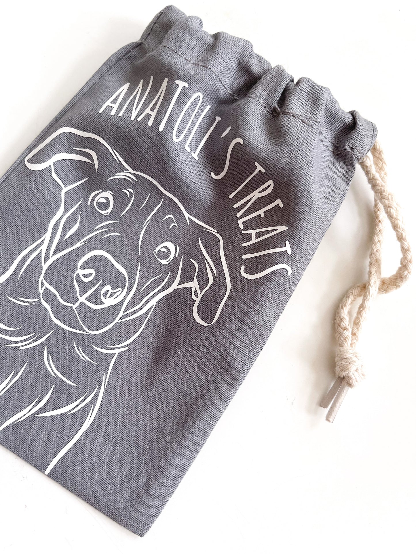 Pet Portrait Treat Bag (Grey)