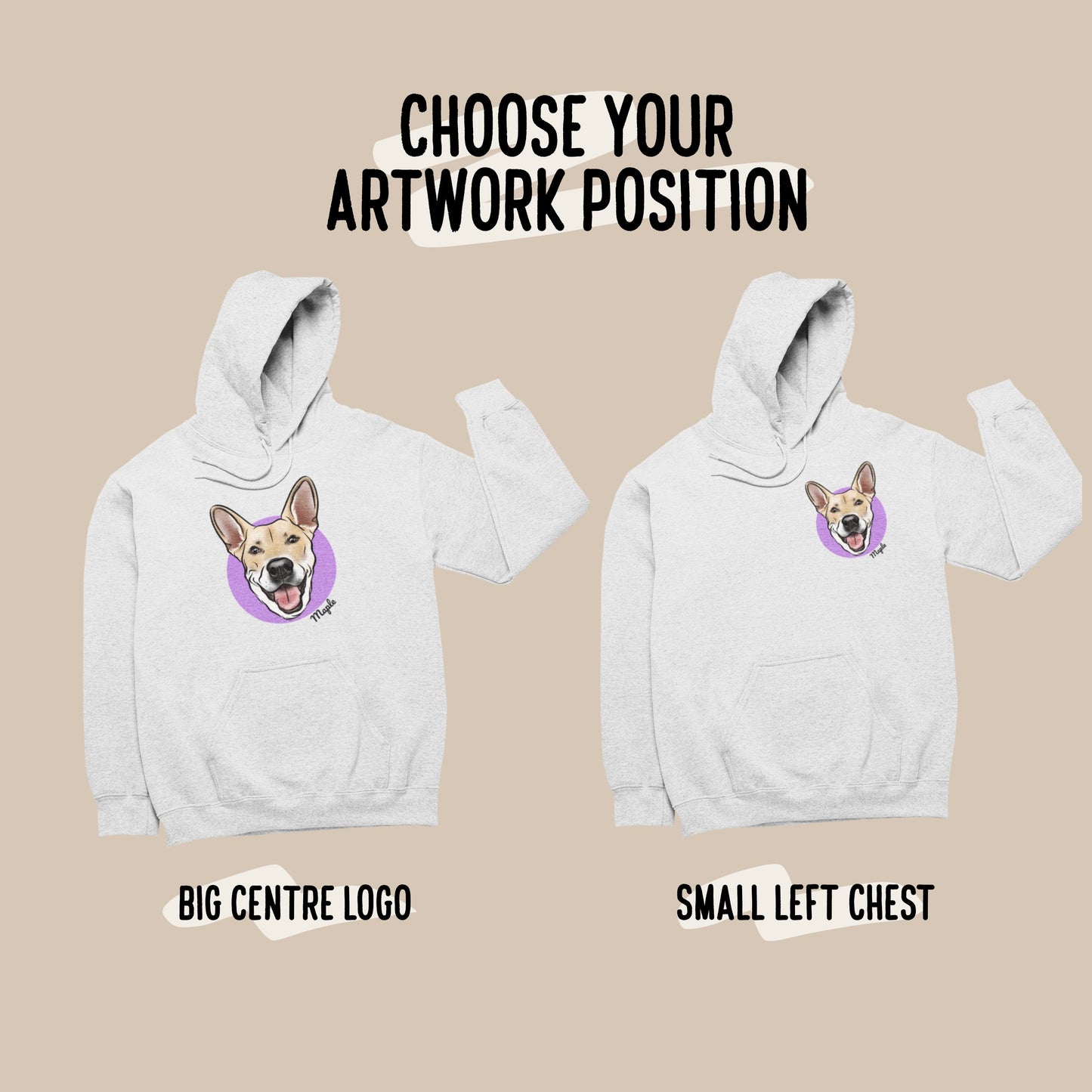 Pet Portrait Hoodie (Grey)