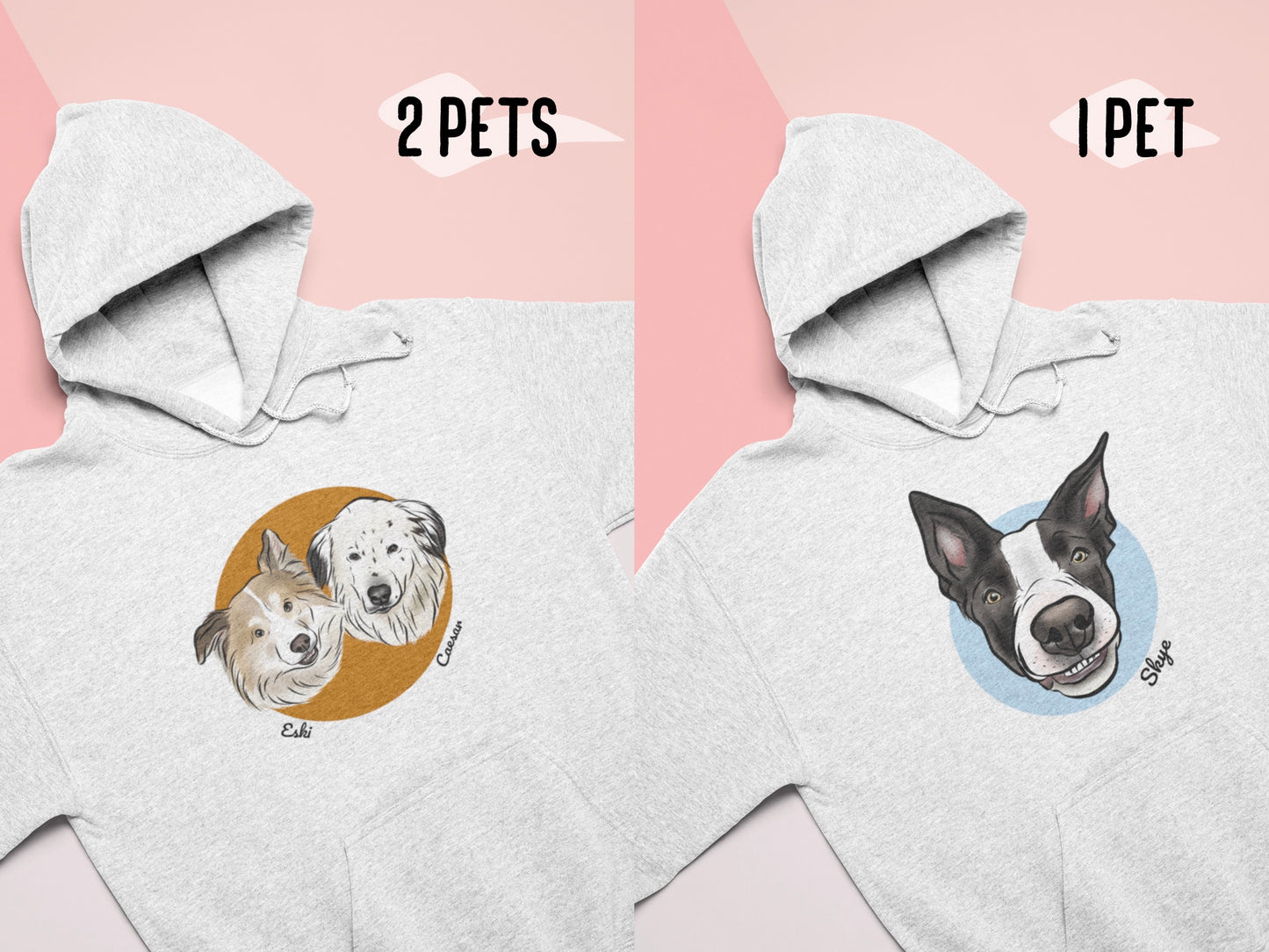 Pet Portrait Hoodie (Grey)