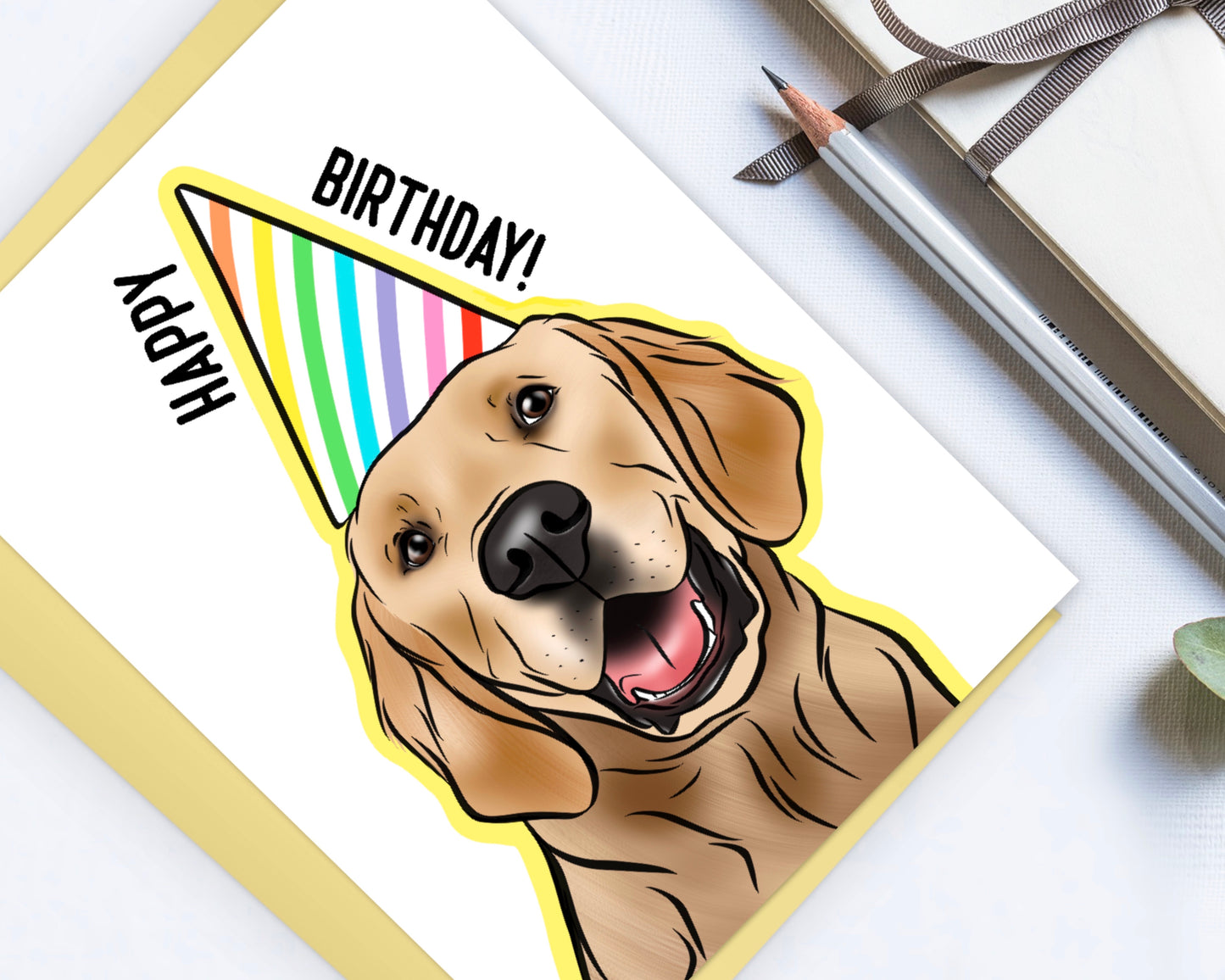 Golden Retriever Birthday Card