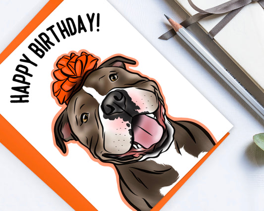 American Bully Birthday Card