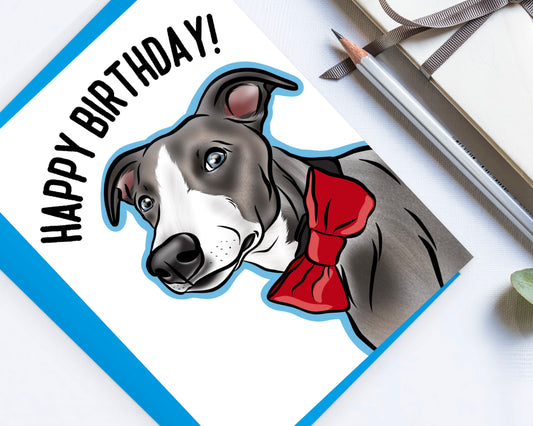 Whippet Birthday Card