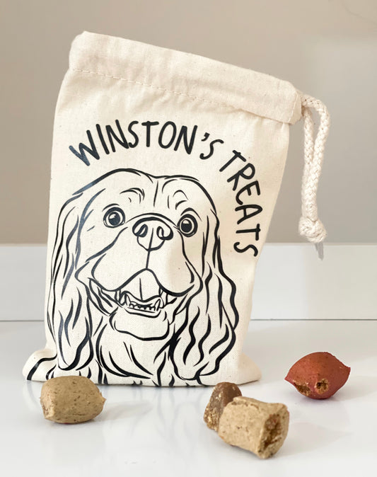 Pet Portrait Treat Bag (Beige)