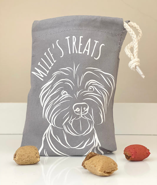 Pet Portrait Treat Bag (Grey)