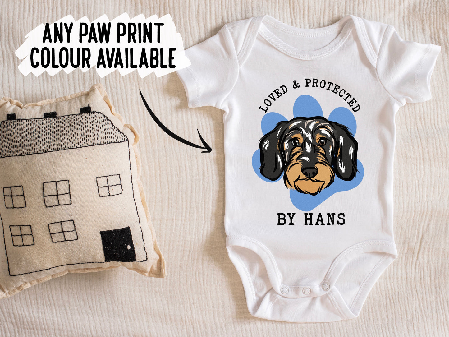 Wire Haired Dachshund Baby Onesie